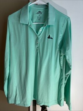 Peter Millar Button-Up Shirt XL 100% Mercerized Cotton Long Sleeve Collared